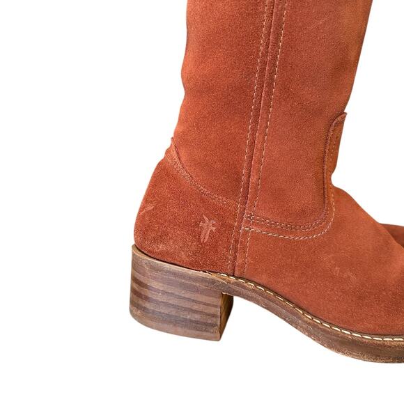 Frye Vintage Brown Suede Campus Boots Size 6.5 - Picture 8 of 12